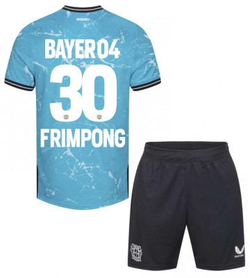 Bayer Leverkusen Jeremie Frimpong #30 Tercera Equipación Niños 2023-24 Manga Corta (+ Pantalones cortos)